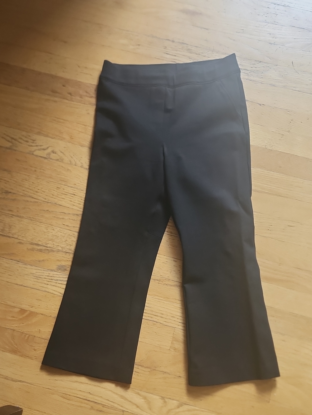 SPANX Black Ankle Length Ponte Kick Flare Pants